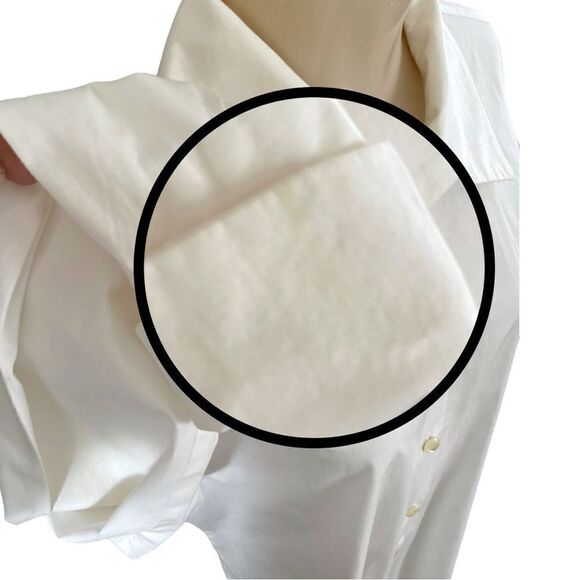 Printemps France Z Victory White Cotton Neapolitan Cuff Puritan Collar Blouse - Picture 12 of 16